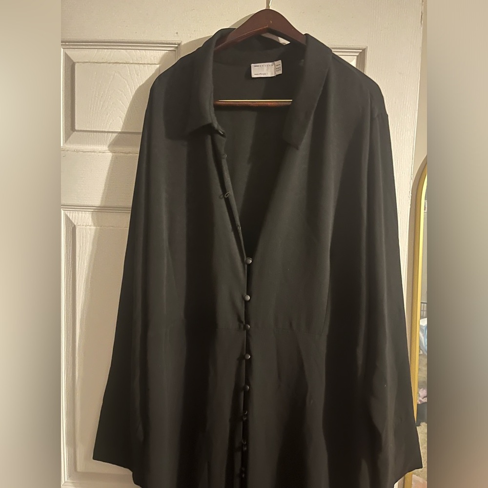 ASOS Black Button-Up Maxi Dress
